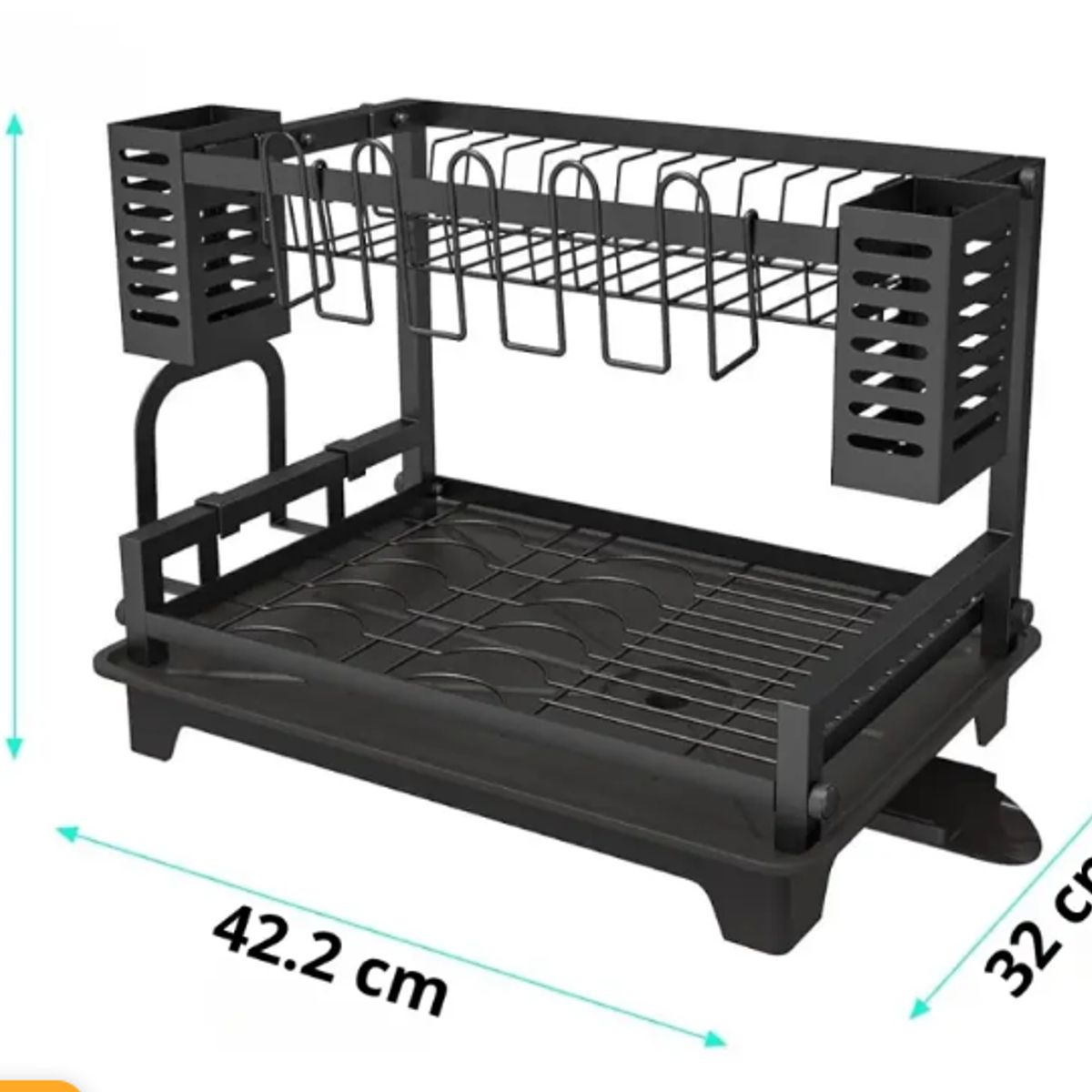 KOBALT - Escurridor para platos vajillas 2 NIiveles