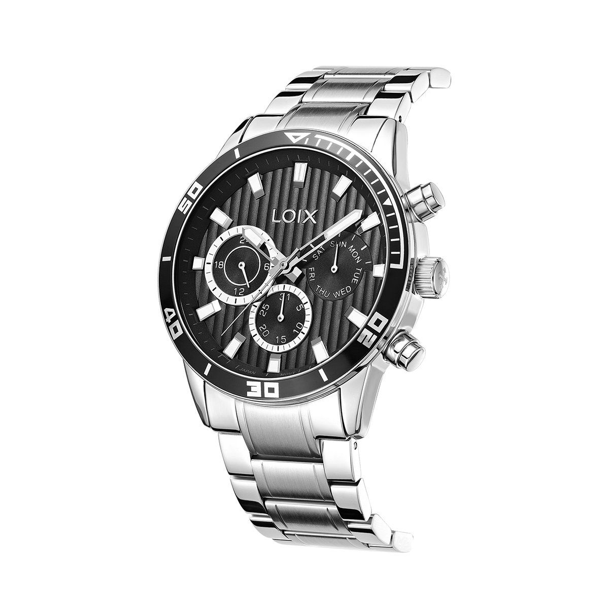 LOIX - Reloj  Hombre L2142-2 Plateado tablero negro