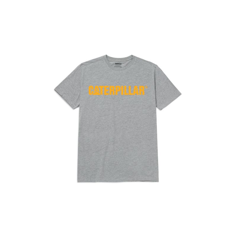 CAT - Camiseta Hombre CAT Logo Tee Gris 2 CAT