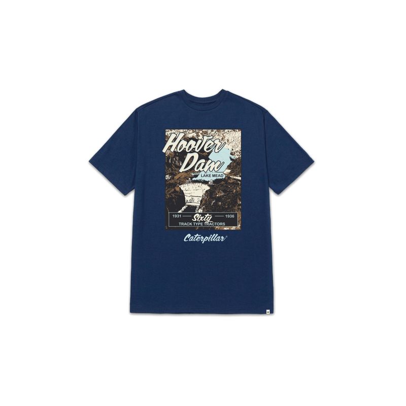 CAT - Camiseta Hombre CAT PROJECTS GRAPHC TEE Azul 3 CAT.