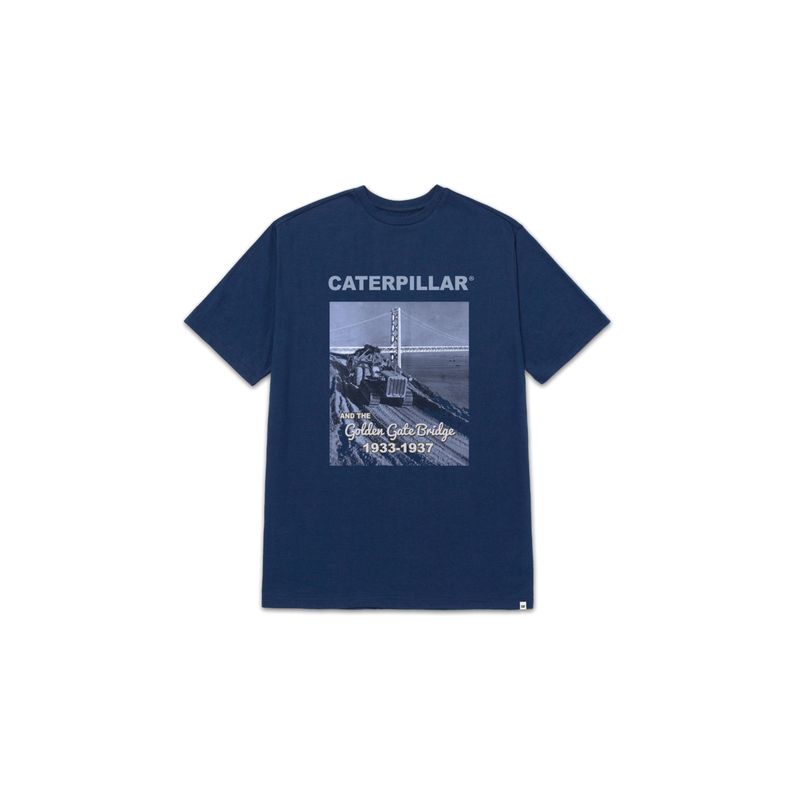 CAT - Camiseta Hombre CAT PROJECTS GRAPHIC TEE Azul CAT