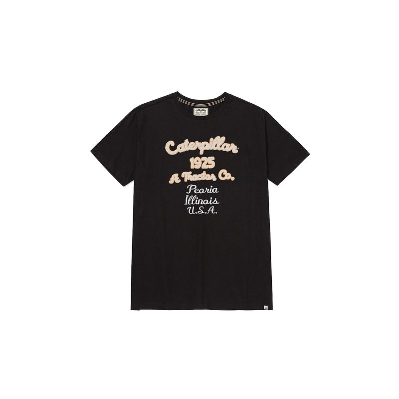 CAT - Camiseta Hombre CAT CENTENNIAL 100 YEARS Negro CAT.