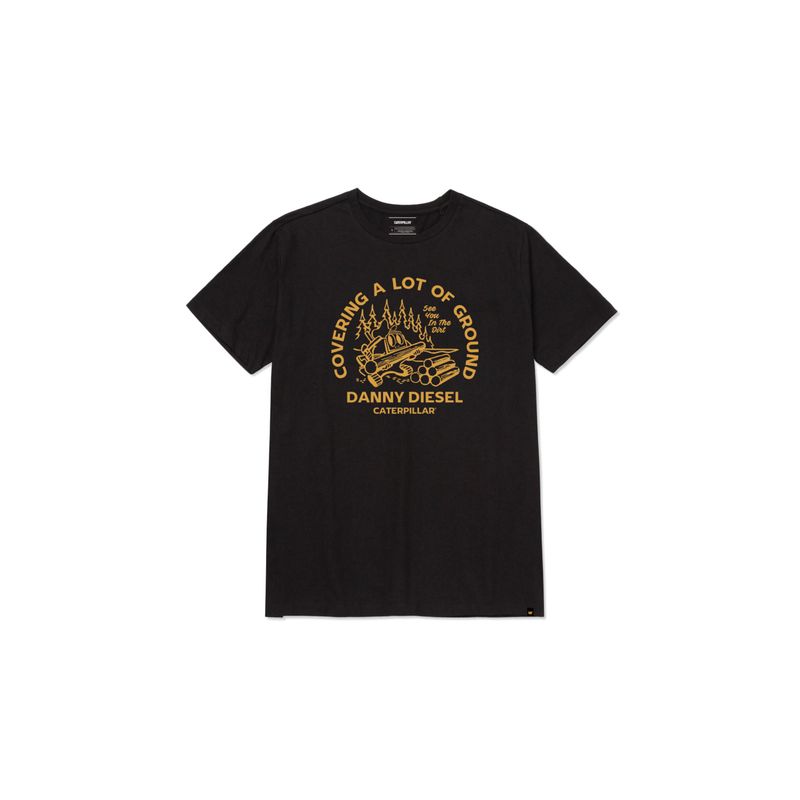 CAT - Camiseta Hombre CAT RETRO DANNY DIESL G Negro CAT.