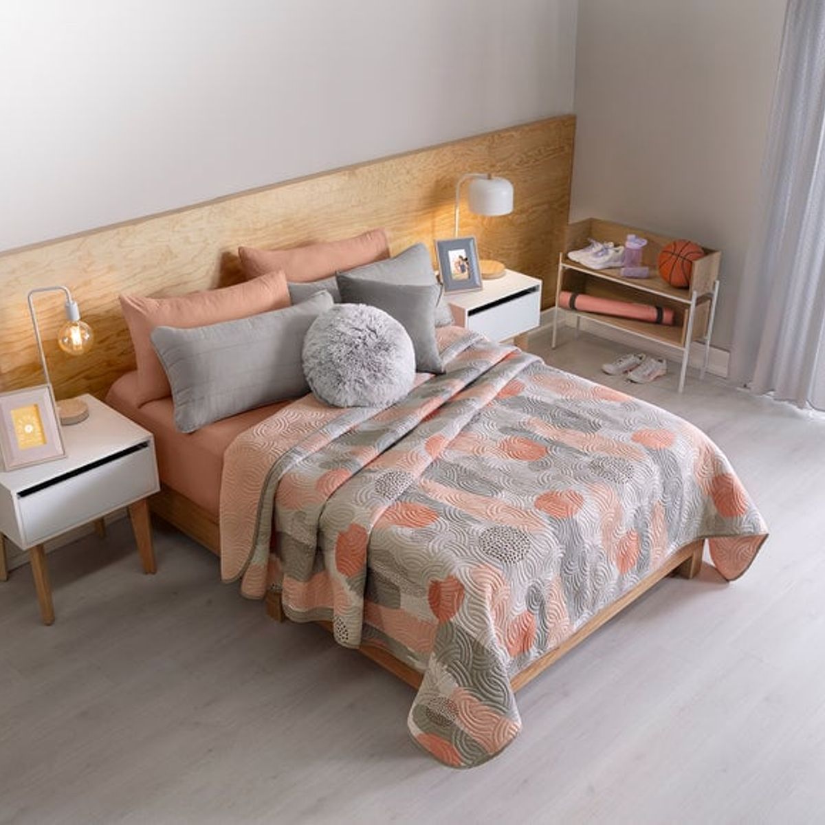 VIANNEY - Cubrelecho Novo Milán Queen Size Vianney