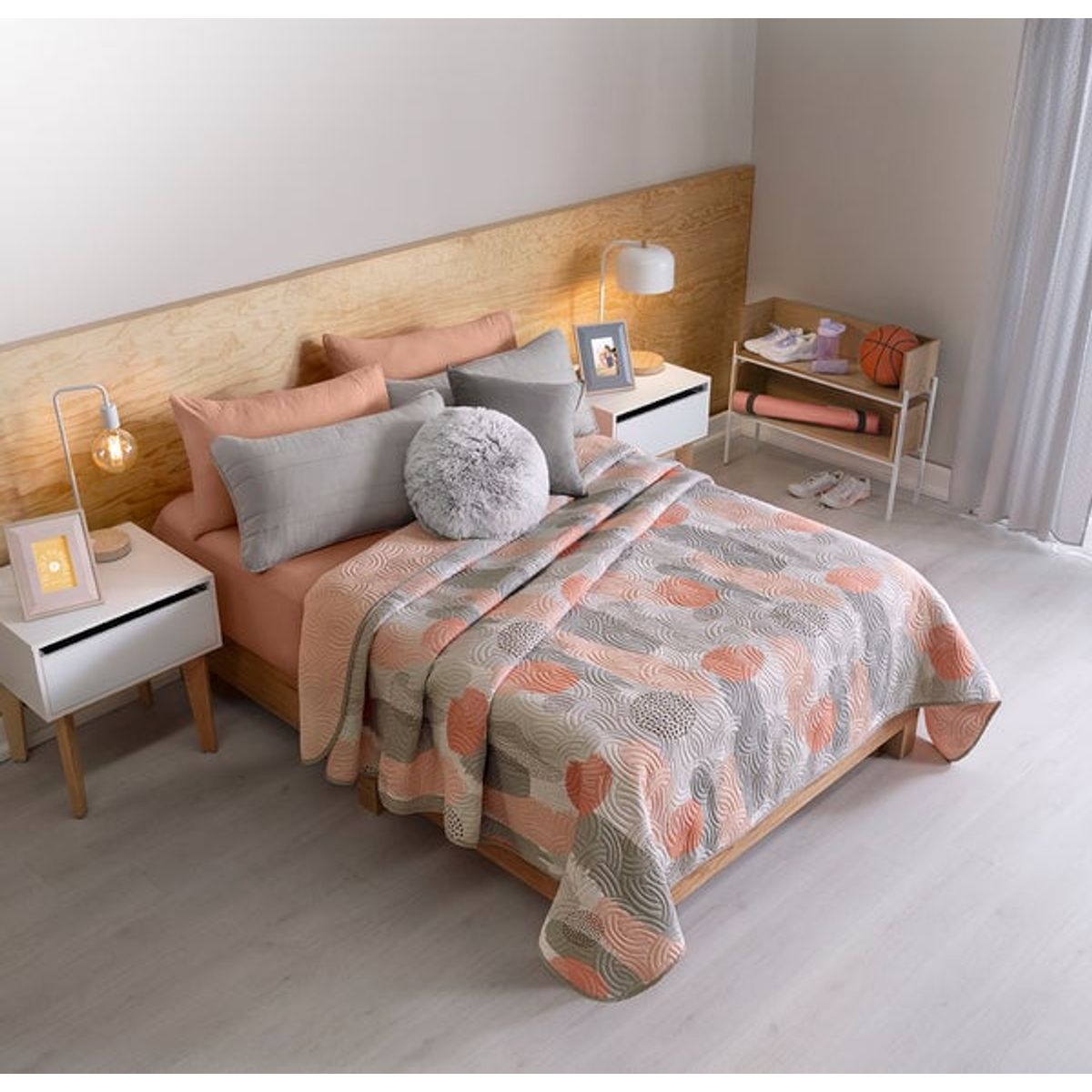 VIANNEY - Cubrelecho Novo Milán Queen Size Vianney