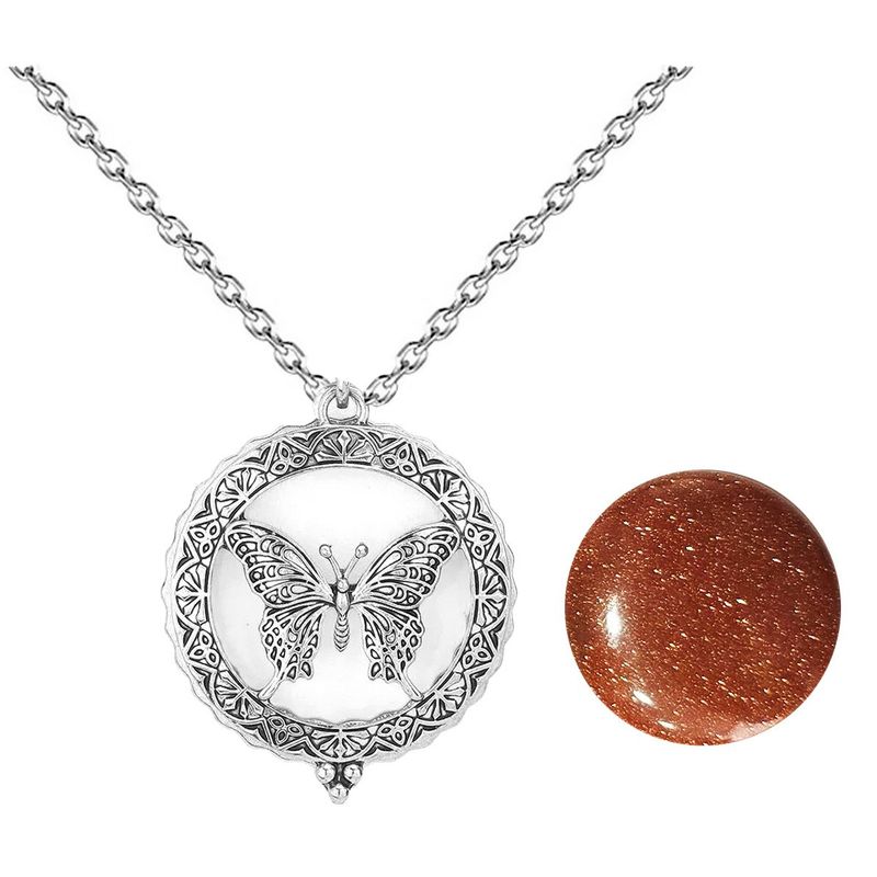 DAYOSHOP - Collar Llamador De Angel Mariposa Proteccion Cuarzo +estuche