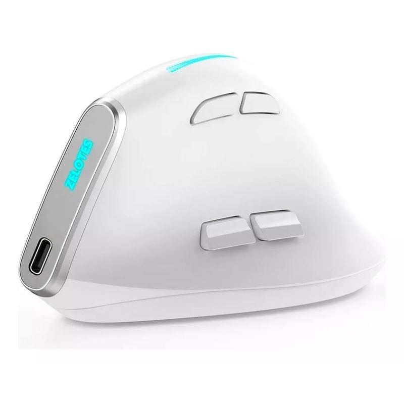ZELOTES - Mouse Vertical Inalambrico Recargable Dual Bluetooth y 24g Zelotes F36