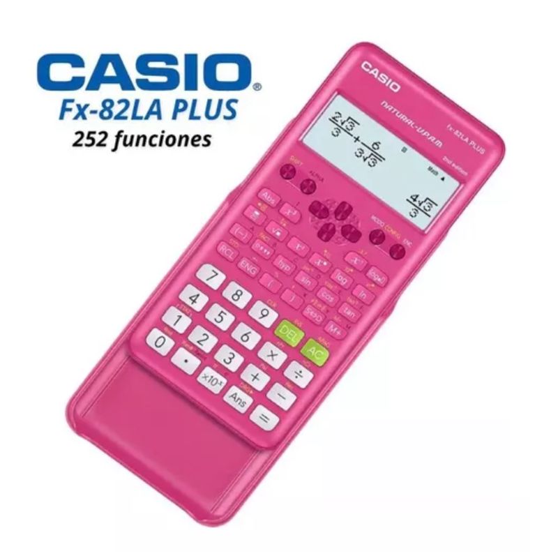 CASIO - Calculadora científica Casio FX-82LA Plus -2 color rosa