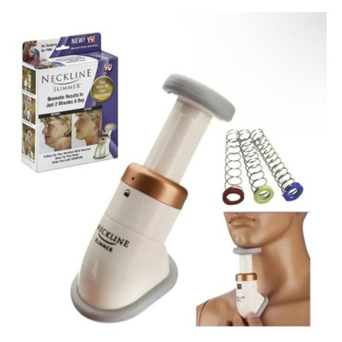 GENERICO - Reductor Quita Papada Facial Masajeador De Cuello 3 Niveles