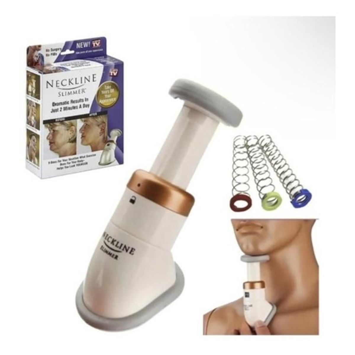 GENERICO - Reductor Quita Papada Facial Masajeador De Cuello 3 Niveles