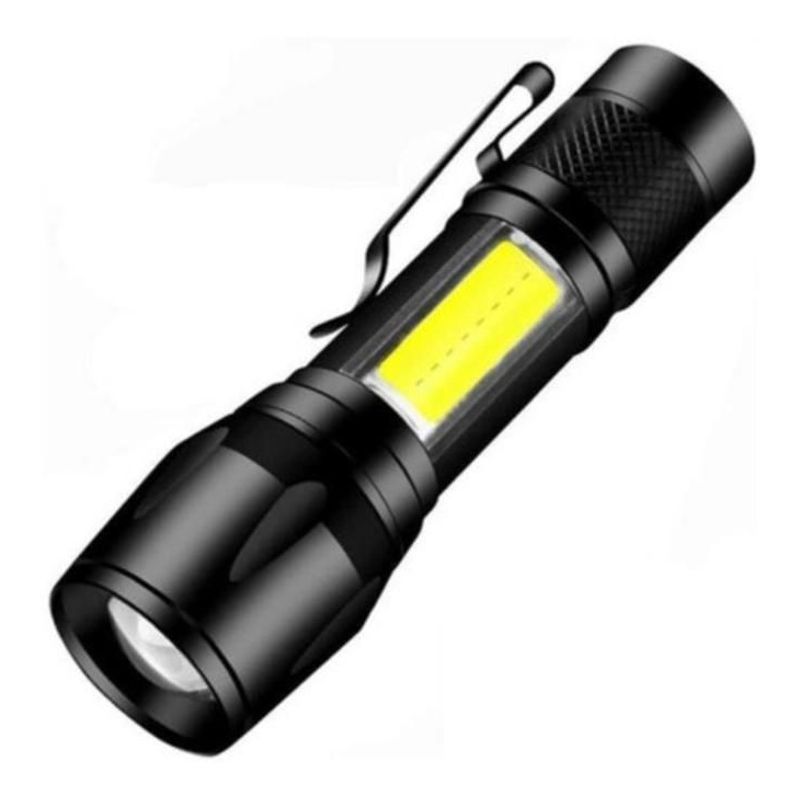 GENERICO - Mini Linterna Led Recargable Luz Zoom Largo Alcance Portatil