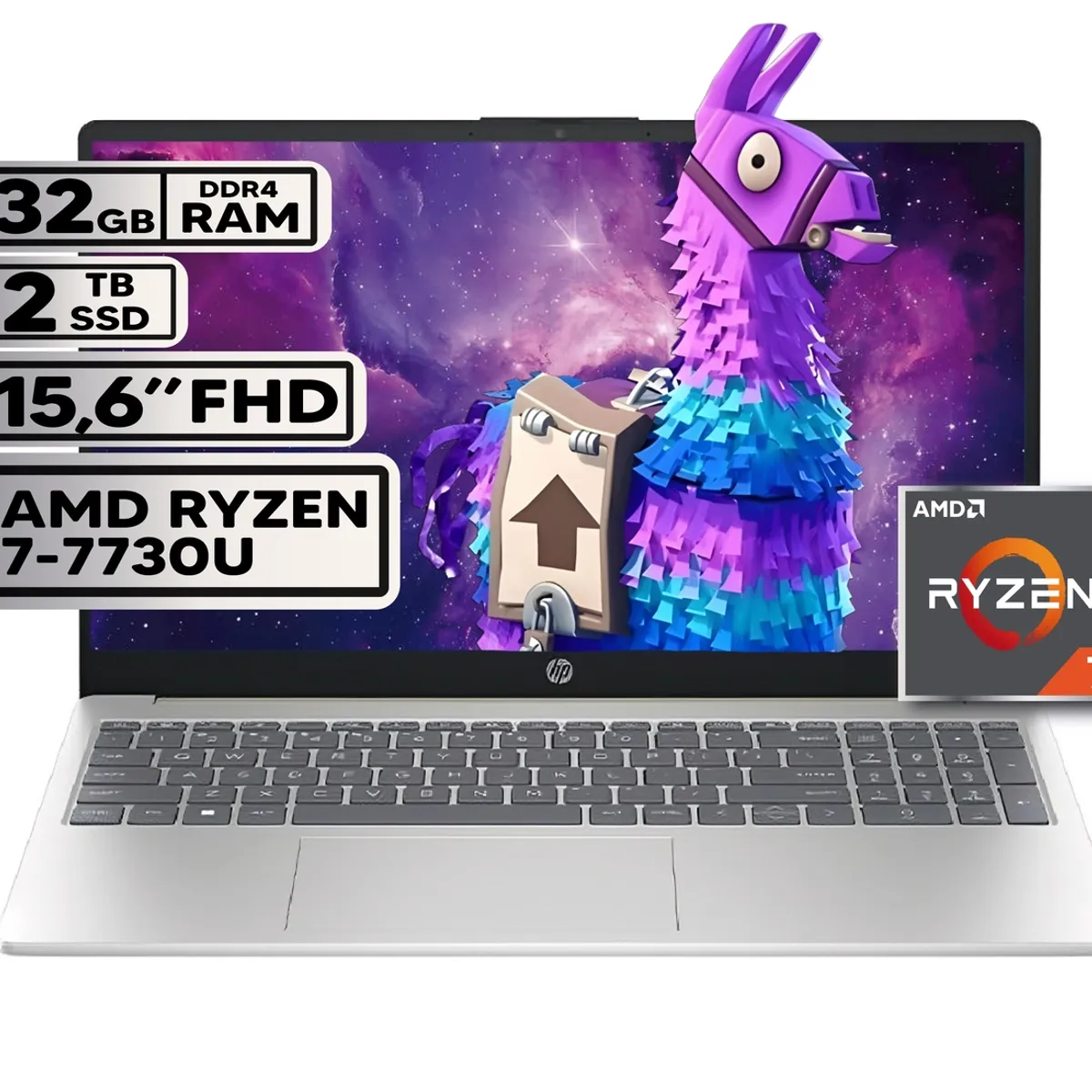 HP - PORTATIL HP AMD RYZEN 7 7730U 32GB RAM 2TB SSD PANTALLA 15,6" FHD