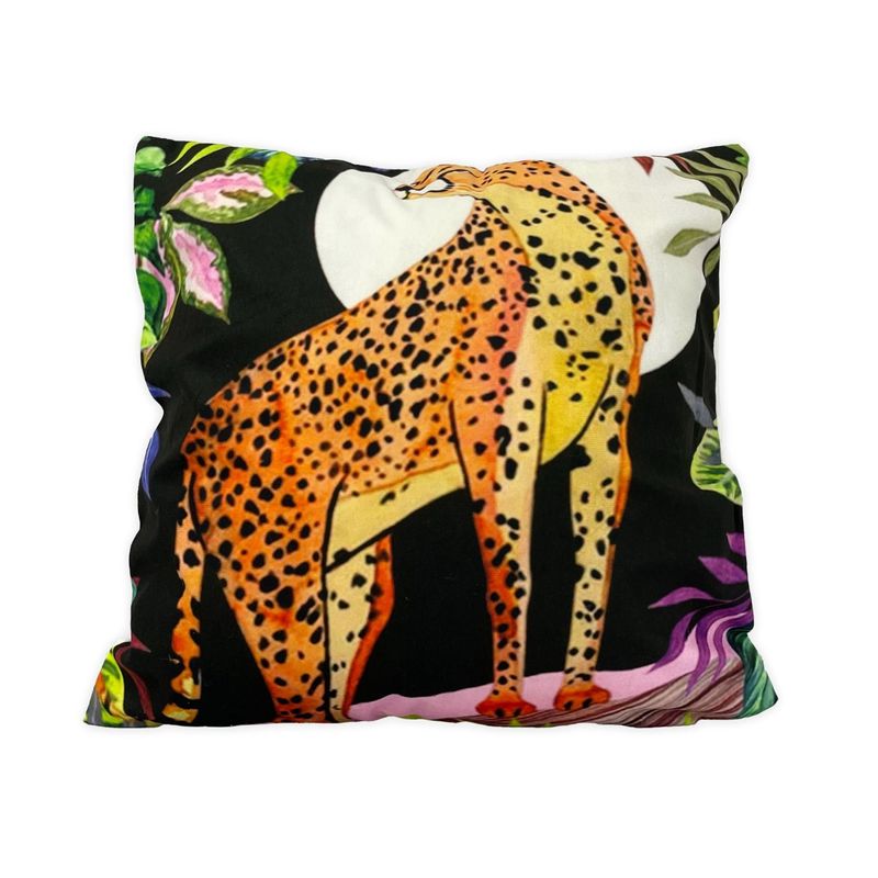 GENERICO - Funda Cojín Para Sala Decorativo Felinos 45x45cm Reffelinos Negro Felinos Funda