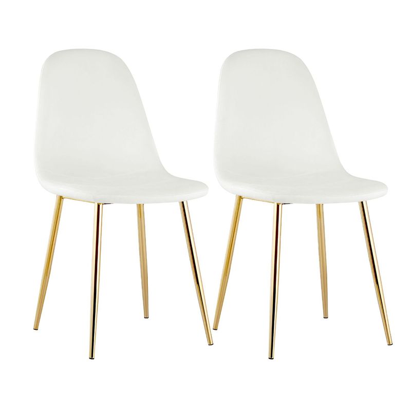 DIMATEX LEON - Set x2 Silla Decor Mueble Sala Comedor Dormitorio Refofelia Blanca