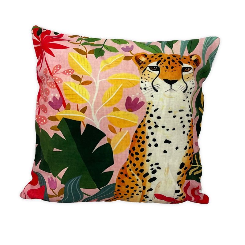 GENERICO - Cojín Para Sala Decorativo + Relleno 45x45cm Reffelinos Rosa
