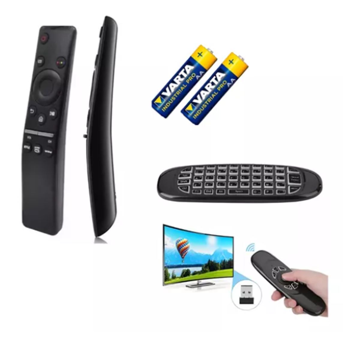 INNOVA - Control Remoto Compatible Smart tv Con Air Mouse Teclado Universal Usb