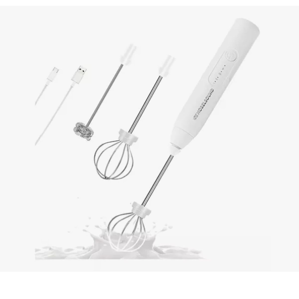 INNOVA - Batidor Espumador Recargable Para Cocina Eléctrico 2 En 1 Nobelsound