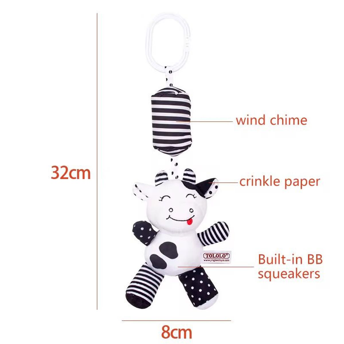 GENERICO - Sonajeritos De Coche Y Cuna En Blanco Y Negro Leon