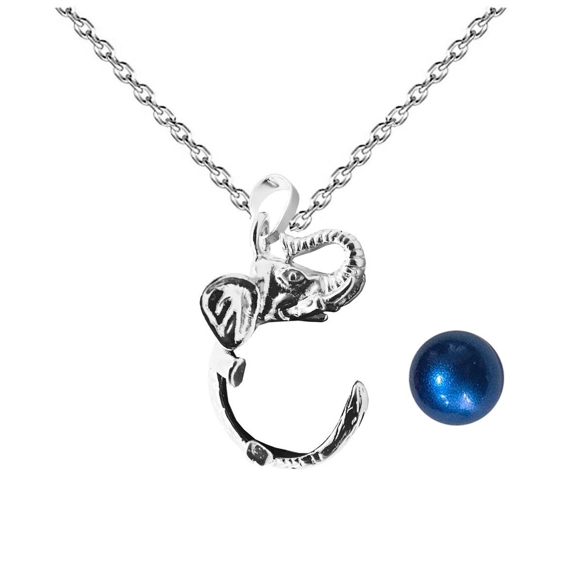 DAYOSHOP - Collar Llamador De Angel Elefante Figura Cascabel + Estuche