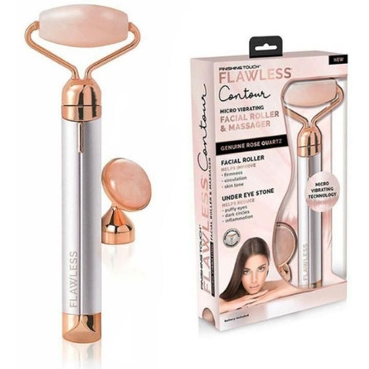 FLAWLESS - Rodillo Masajeador Facial Flawless A Pila Fws