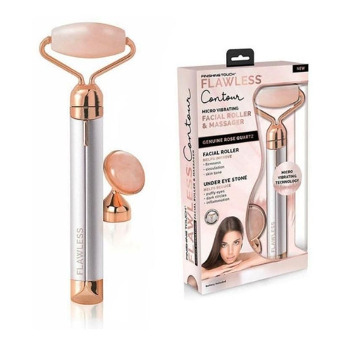 FLAWLESS - Rodillo Masajeador Facial Flawless A Pila Fws