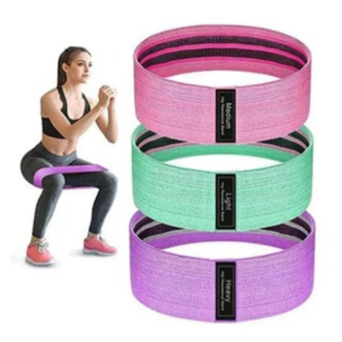 GENERICO - Kit Bandas Elasticas Tela Alta Calidad X3