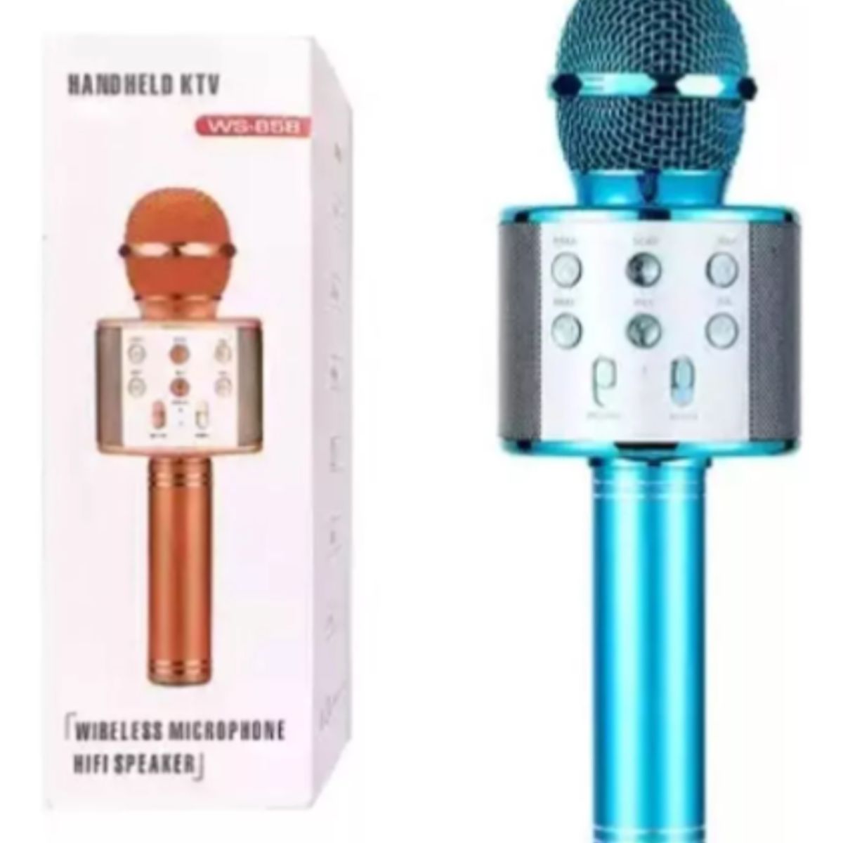 GENERICO - Microfono Bluetooth Ws 858 Karaoke Bluetooth  Fm  Usb