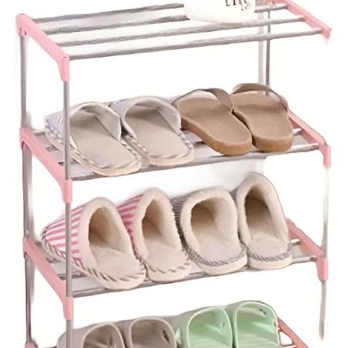 GENERICO - Zapatero Organizador De Zapatos Metálico 4 Niveles Practico