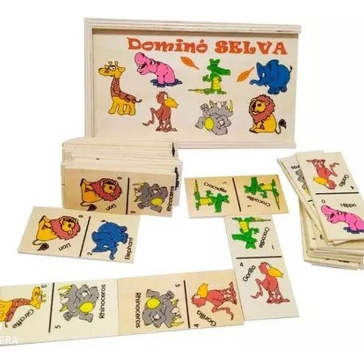 GENERICO - Domino Infantil Madera Juegos En Familia