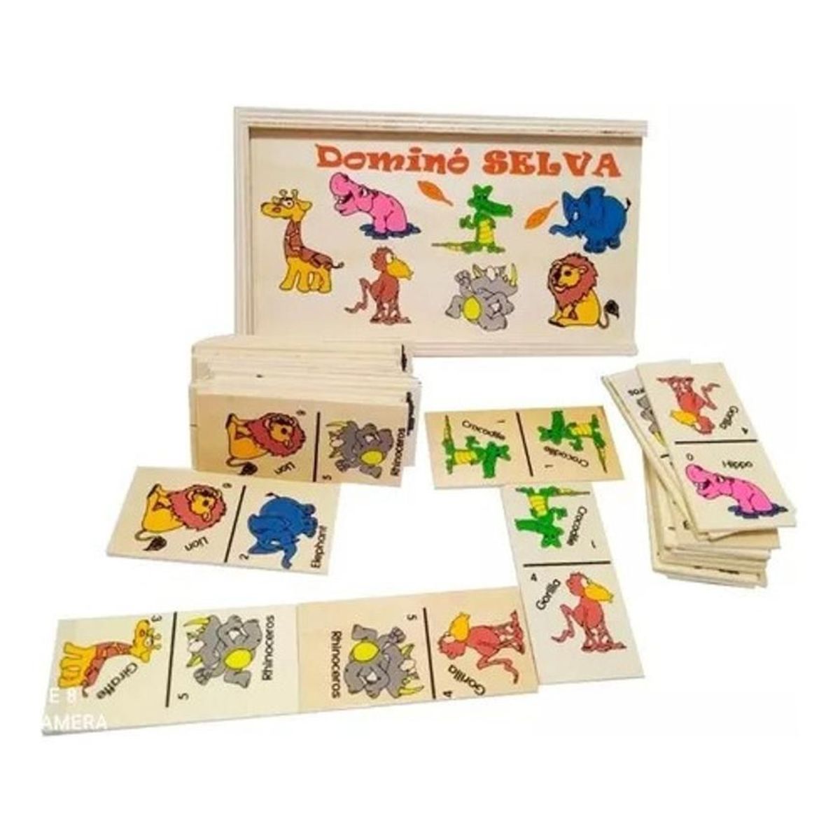 GENERICO - Domino Infantil Madera Juegos En Familia
