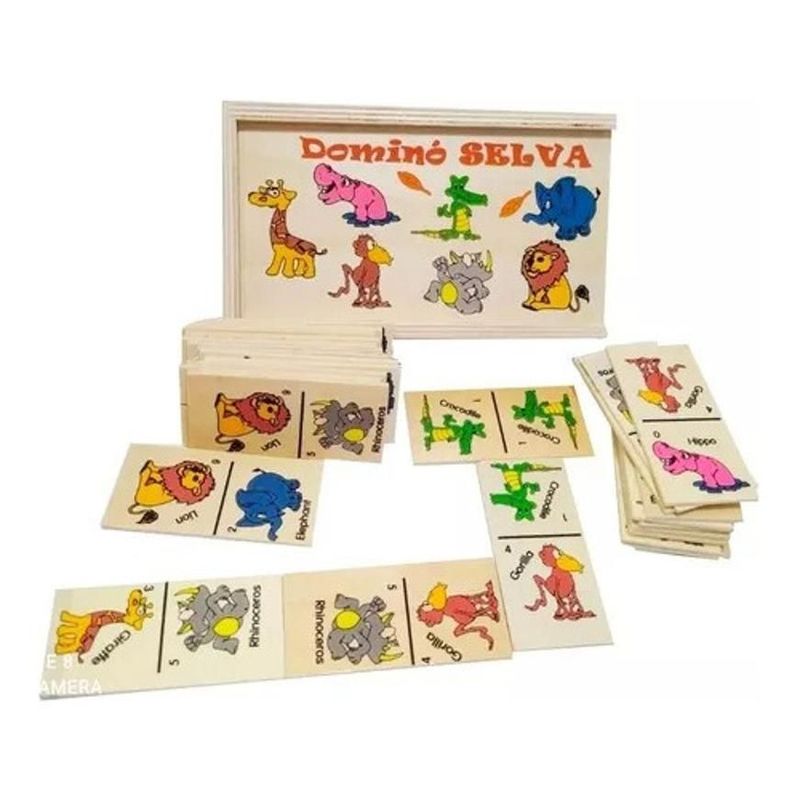 GENERICO - Domino Infantil Madera Juegos En Familia