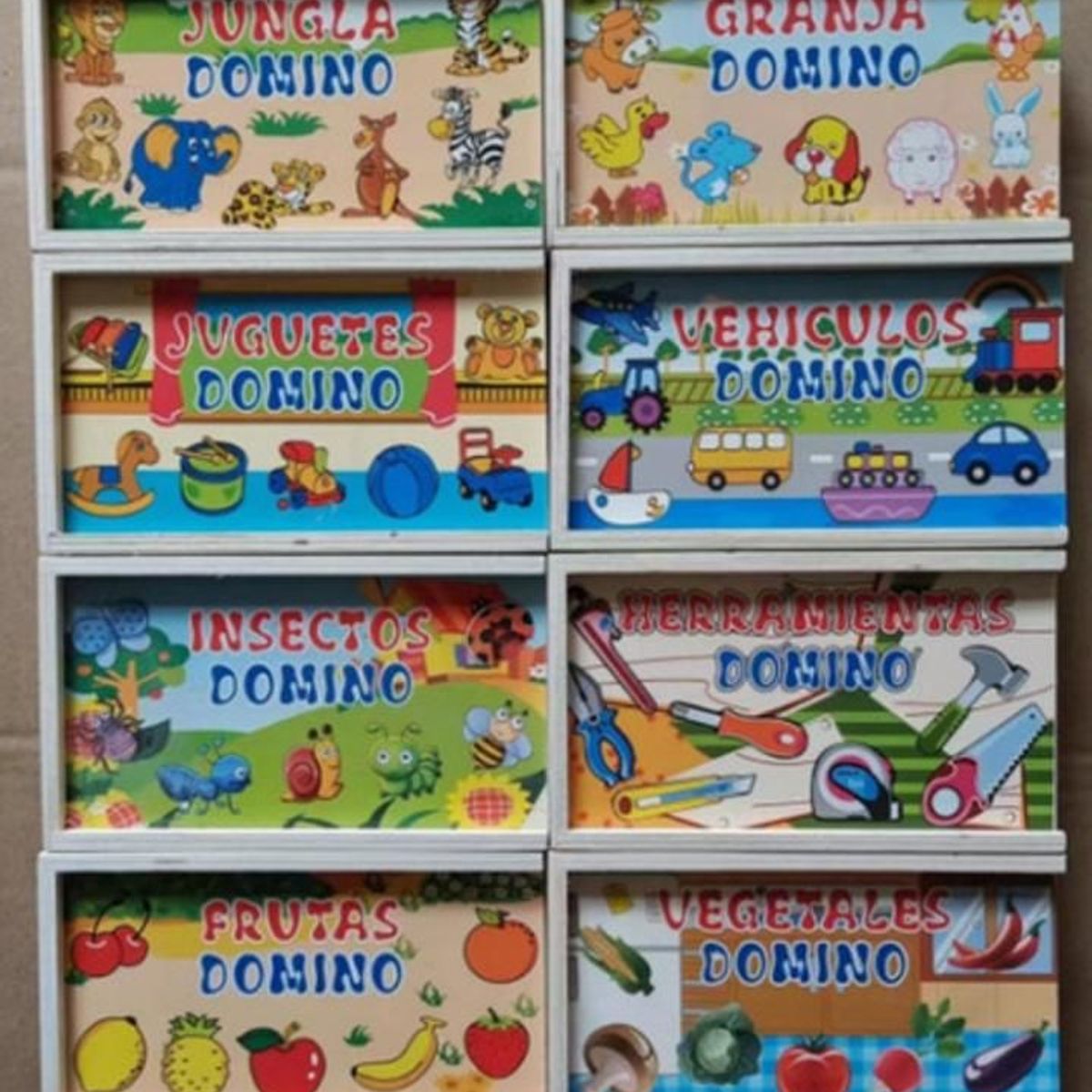 GENERICO - Domino Infantil Madera Juegos En Familia