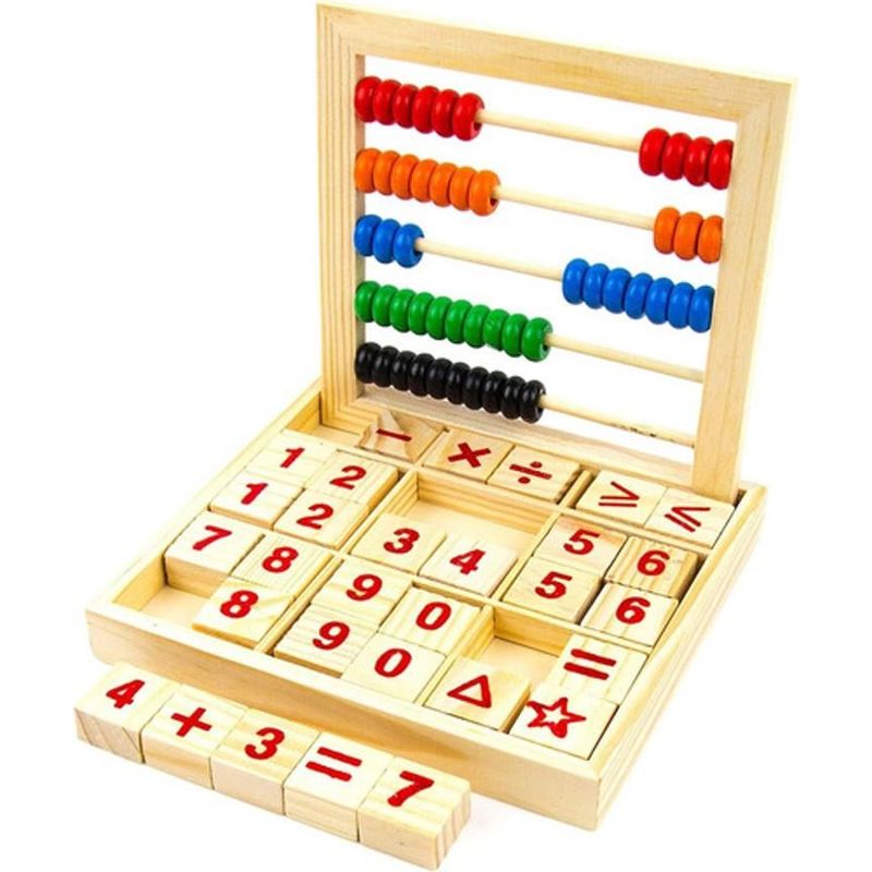 GENERICO - Abaco Matematico Bloques Madera Estudio Niños Abacus