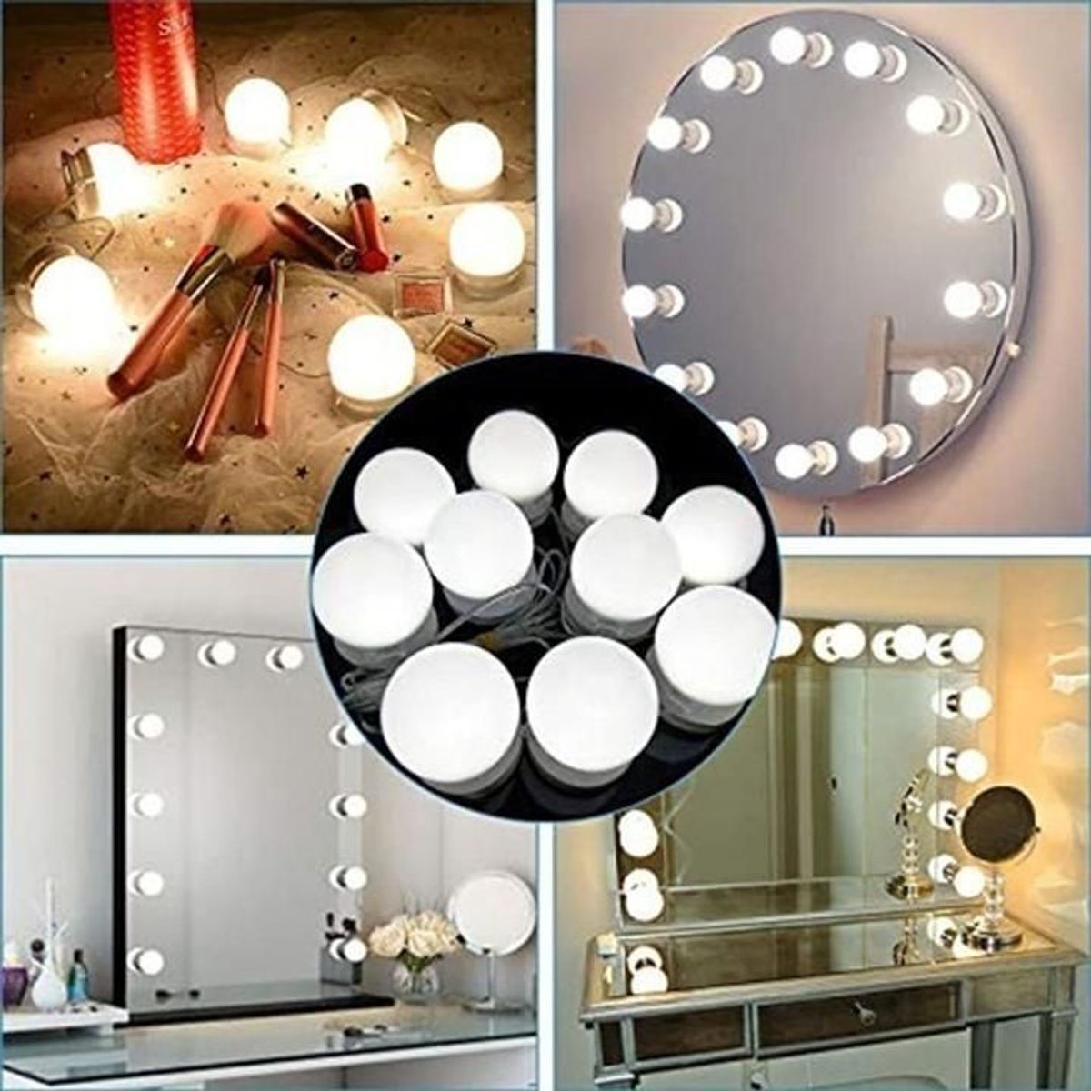 GENERICO - Set Bombillos Tocador Espejo Luces Decoracion 3 Tonos