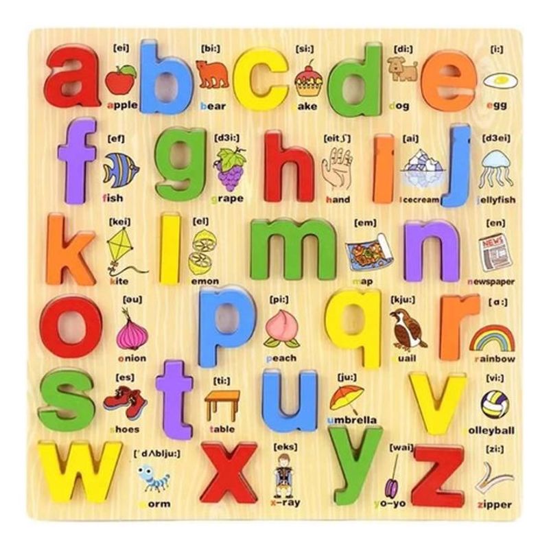 GENERICO - Letras Madera Didactico Infantil Aprendizaje Español-ingles