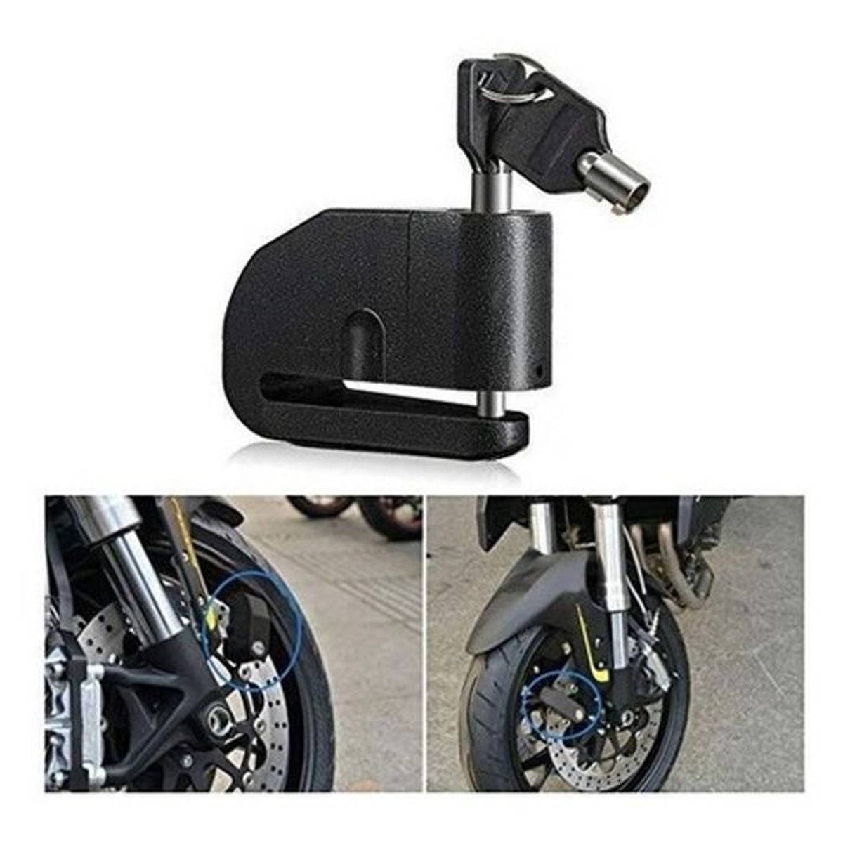 GENERICO - Candado Alarma Freno Disco Seguridad Bicicletas Moto