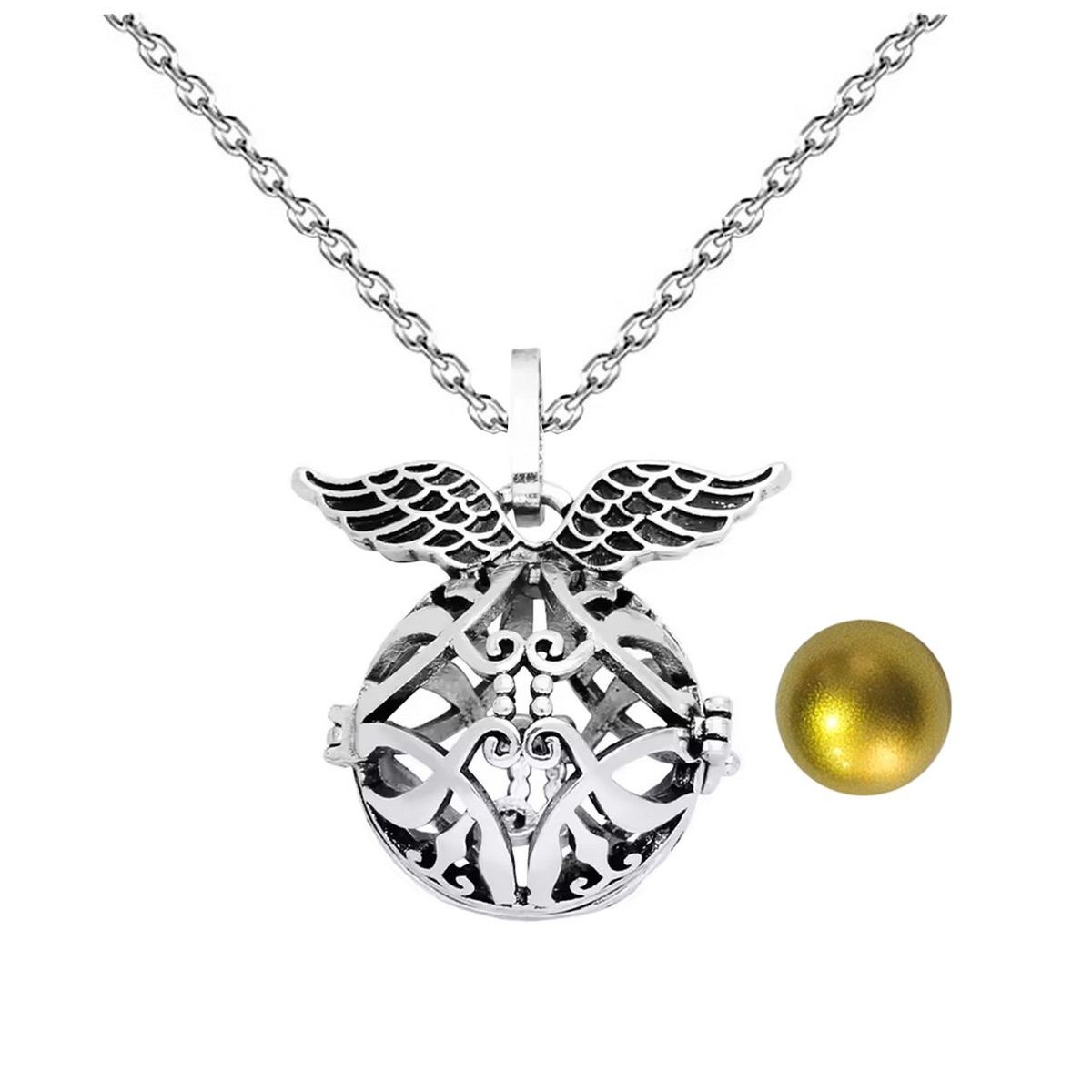 DAYOSHOP - Collar Llamador De Angel Estrella Tribal Cascabel + Estuche