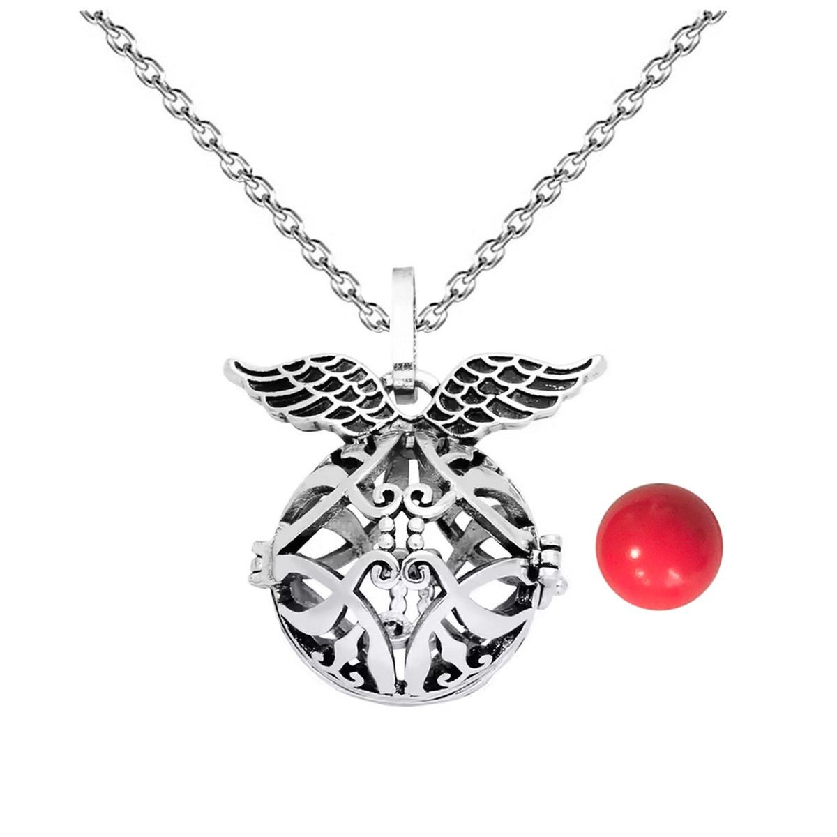 DAYOSHOP - Collar Llamador De Angel Estrella Tribal Cascabel + Estuche