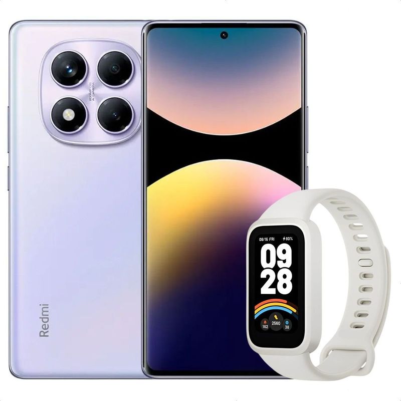 XIAOMI - Celular Redmi Note 14 Pro 256GB /8GB Violeta + Band 9 Active Wht