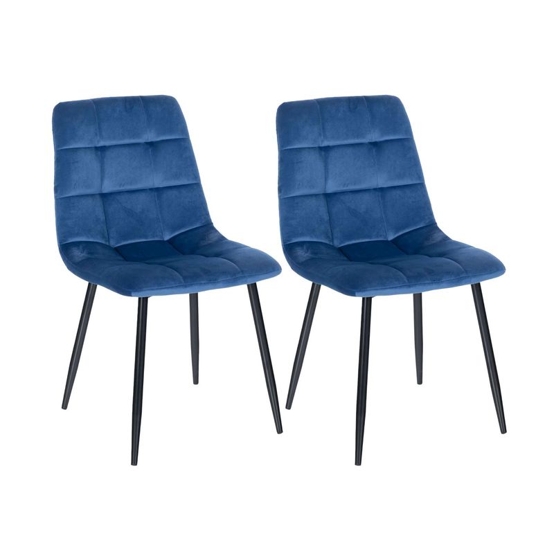 DIMATEX LEON - Set x2 Silla Decorativa Mueble Sala Comedor Dormitorio Refagata Navy
