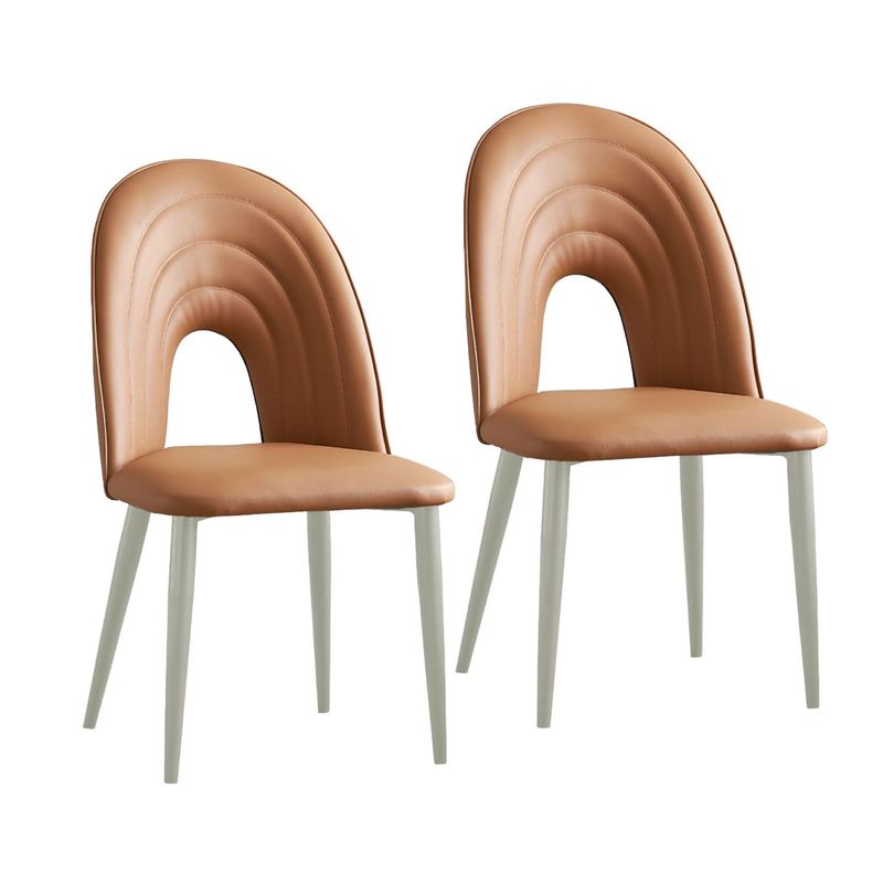 DIMATEX LEON - Set x2  Silla Decorativa Mueble Sala Comedor Dormitorio Refaurora Café