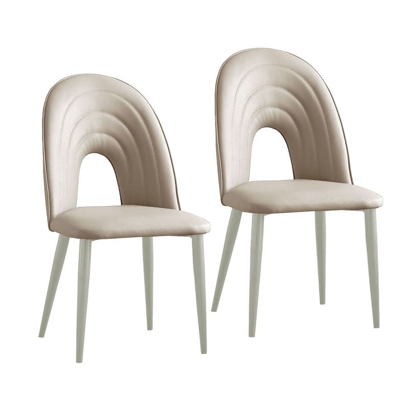 DIMATEX LEON - Set x2  Silla Decorativa Mueble Sala Comedor Dormitorio Refaurora Beige