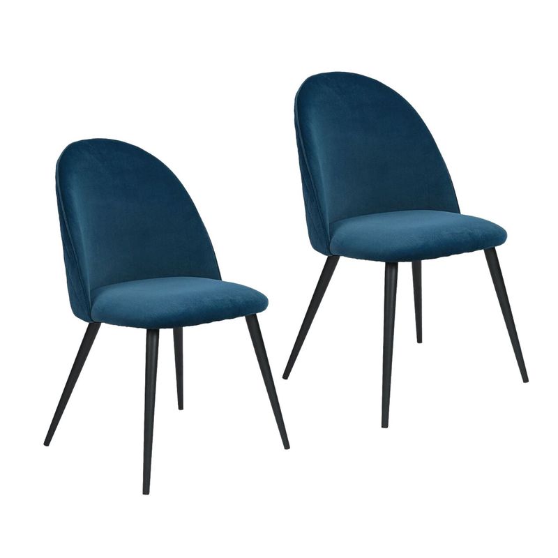 DIMATEX LEON - Set x2 Silla Decorativa Mueble Sala Comedor Dormitorio Refkira Navy