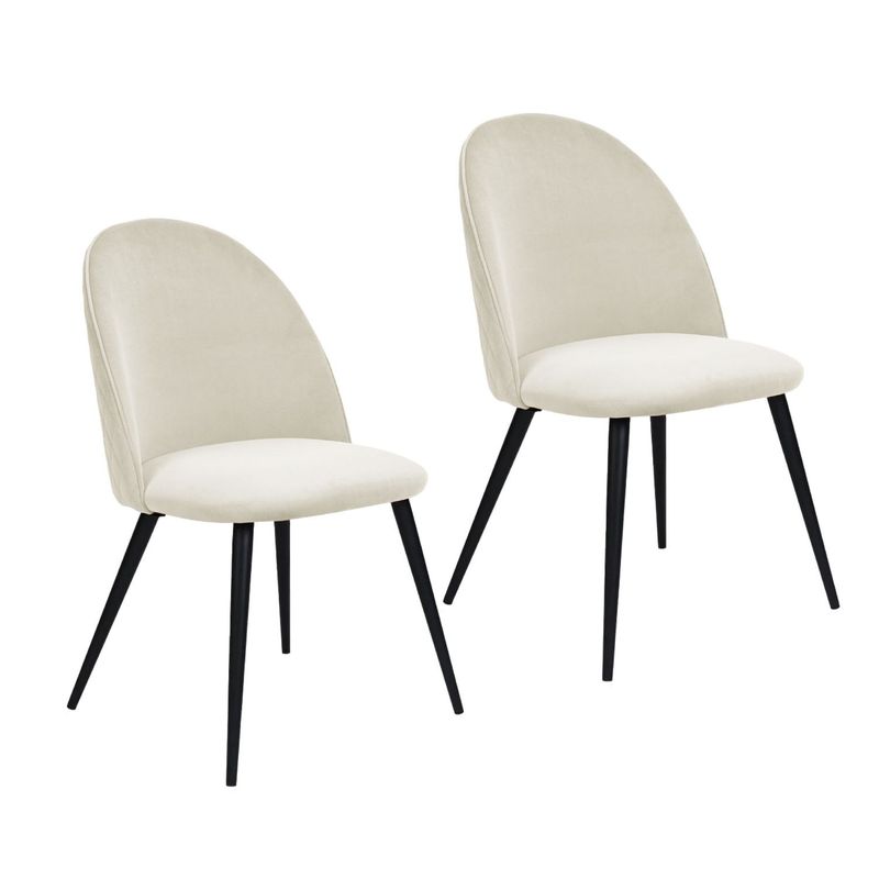 DIMATEX LEON - Set x2 Silla Decorativa Mueble Sala Comedor Dormitorio Refkira Blanco