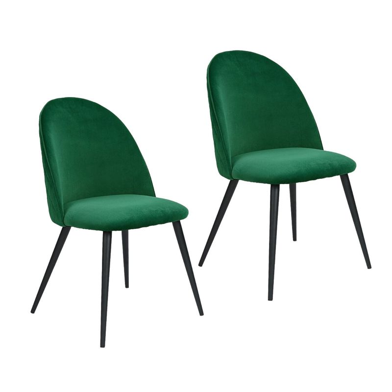 DIMATEX LEON - Set x2 Silla Decorativa Mueble Sala Comedor Dormitorio Refkira Verde