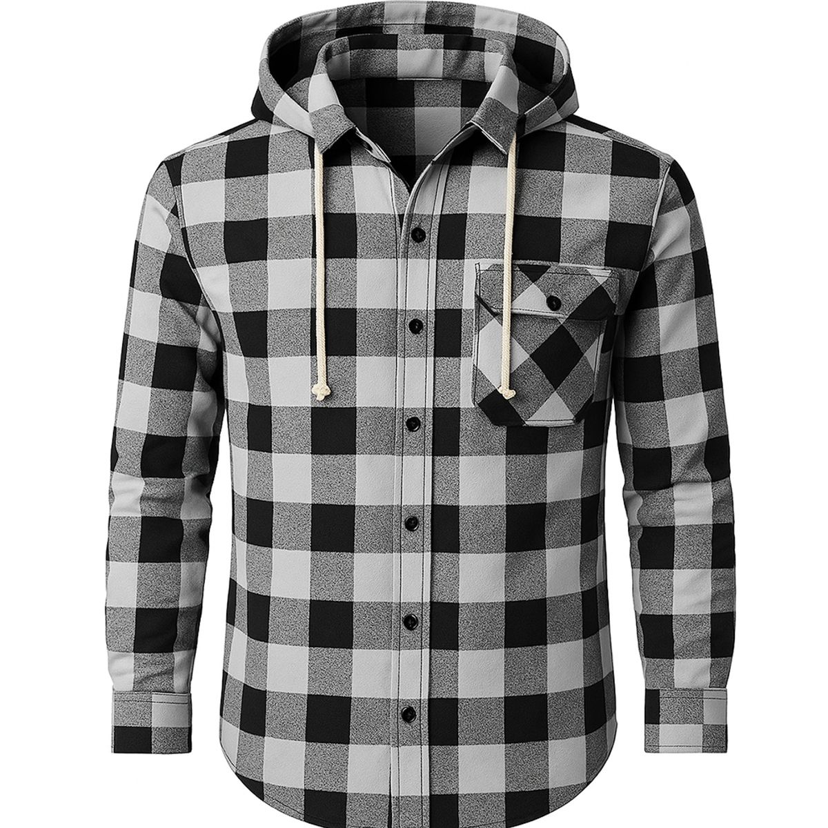 MODA EN CIRCUITO - CAMISA LEÑADORA PARA HOMBRE CON O SIN CAPOTA