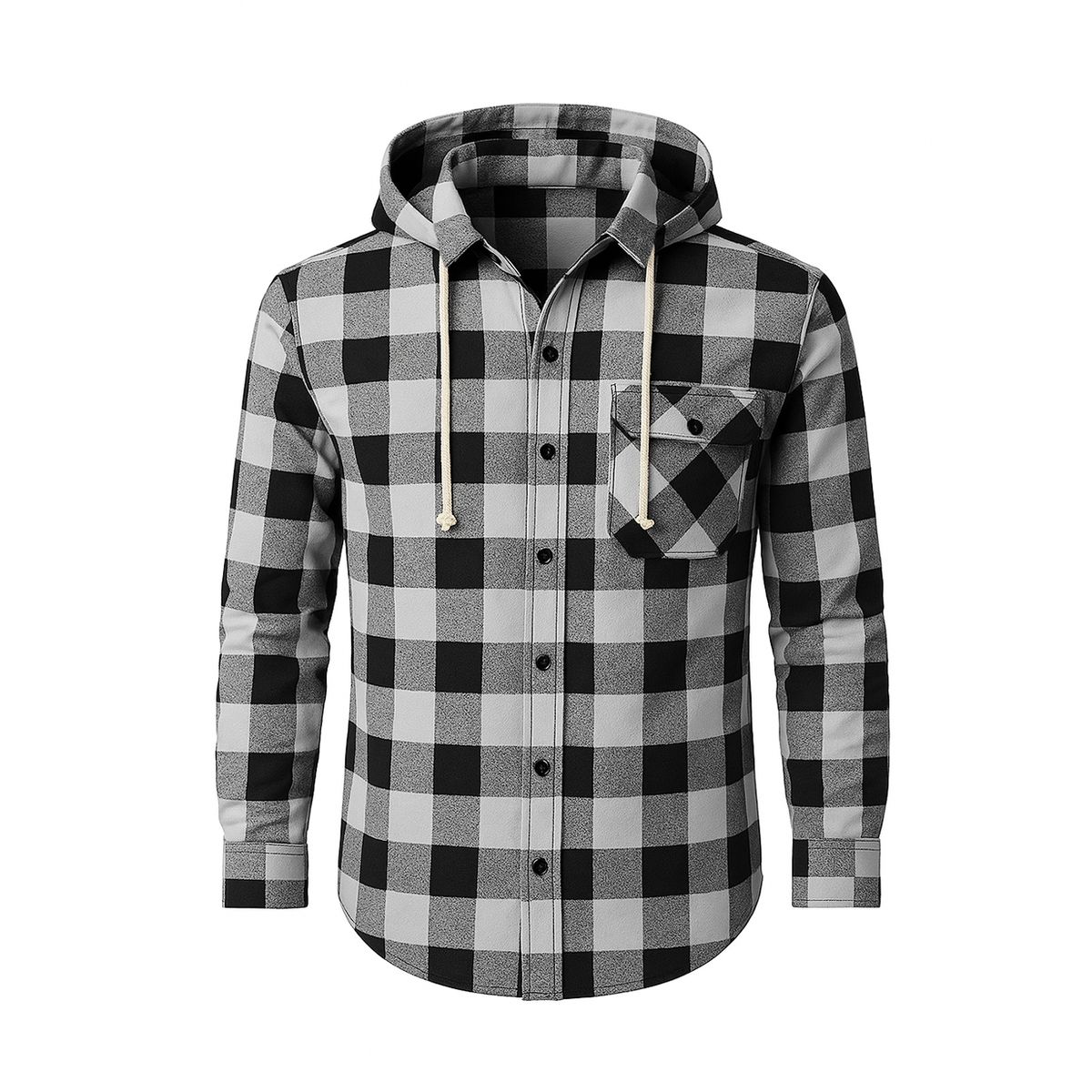 MODA EN CIRCUITO - CAMISA LEÑADORA PARA HOMBRE CON O SIN CAPOTA