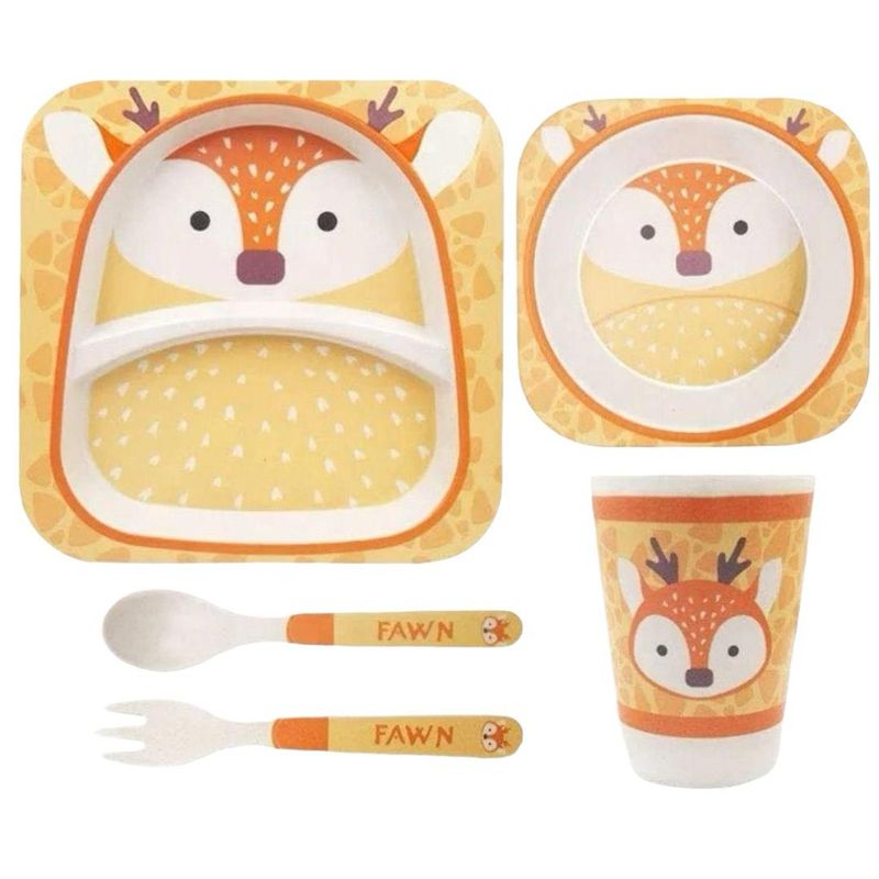 GENERICO - Set De Vajilla Para Bebés Y Niños 5 Piezas Siervo