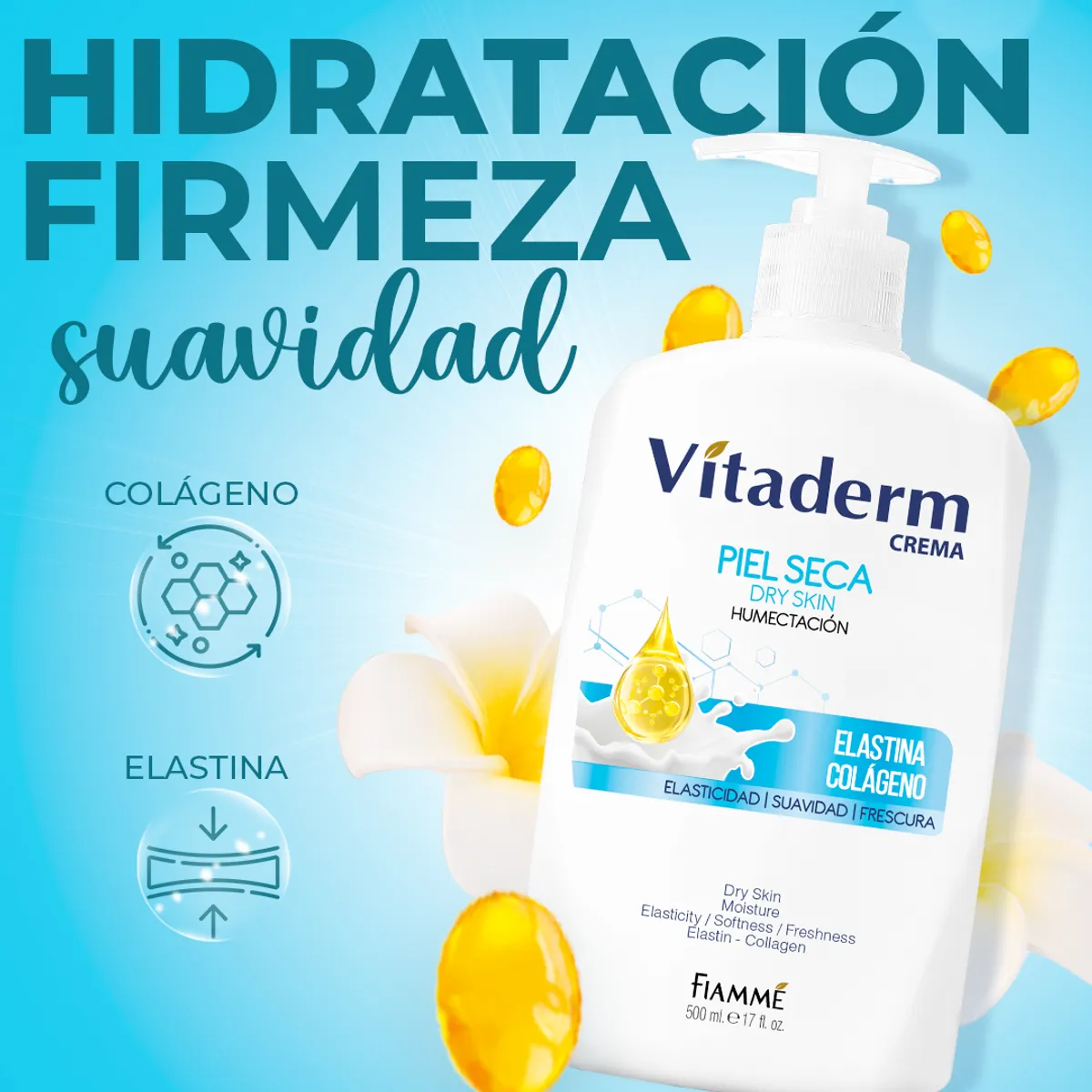 FULL FRESH - CREMA VITADERM ELASTINA Y COLAGENO x500ml