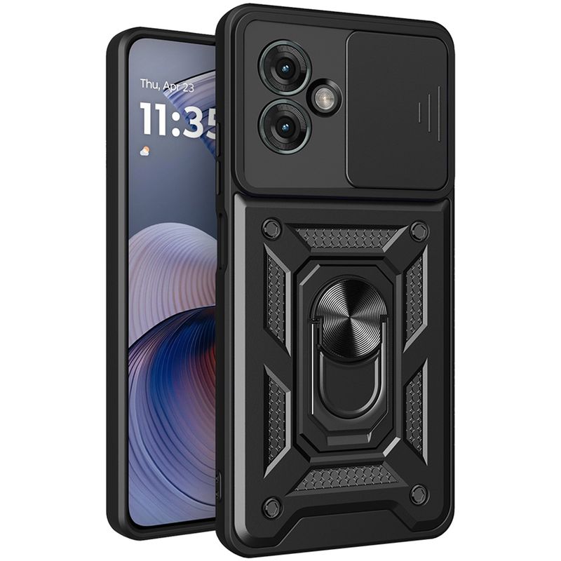 GENERICO - Funda Estuche Case Slider Compatible Con Motorola G55 Negro